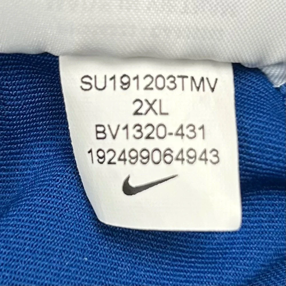 Nike Tiger Woods Golf Polo Mens XXL Blue Striped Dri-FIT BV1320-431 Colorblock
